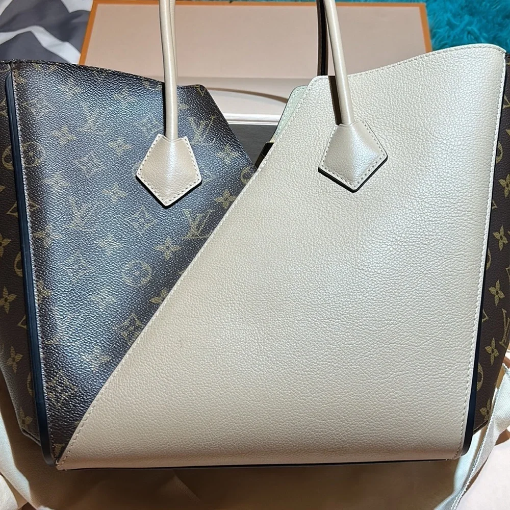 Louis Vuitton Kimono Shoulder Bag. Beige and brown monogram.Luxury Louis Vuitton